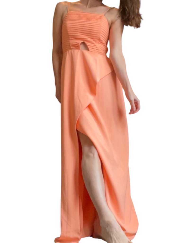 Gianni Bini Peach Maxi Formal Gown